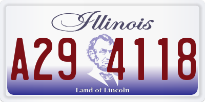 IL license plate A294118