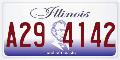 IL license plate A294142