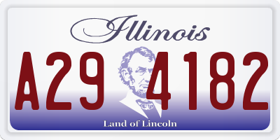 IL license plate A294182