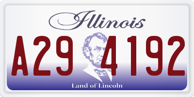 IL license plate A294192
