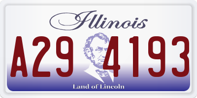 IL license plate A294193