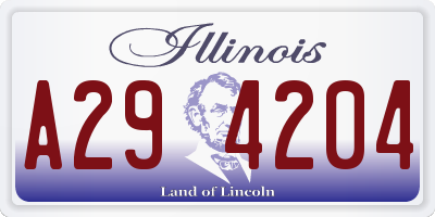 IL license plate A294204