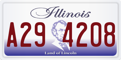 IL license plate A294208