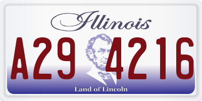 IL license plate A294216