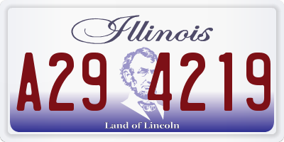 IL license plate A294219