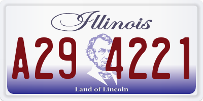 IL license plate A294221