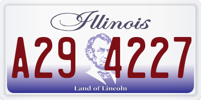 IL license plate A294227