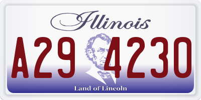 IL license plate A294230