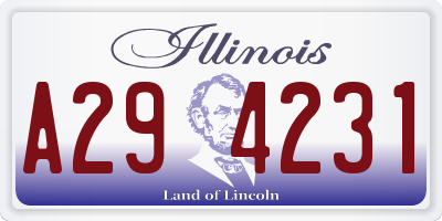 IL license plate A294231