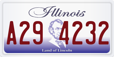 IL license plate A294232