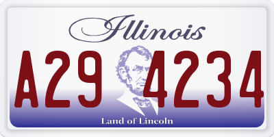 IL license plate A294234