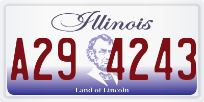 IL license plate A294243