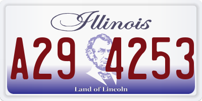 IL license plate A294253