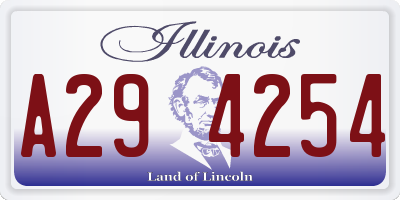 IL license plate A294254
