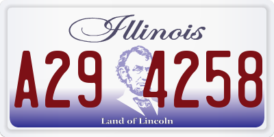 IL license plate A294258