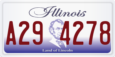 IL license plate A294278