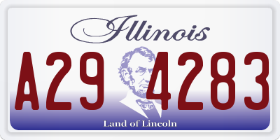 IL license plate A294283
