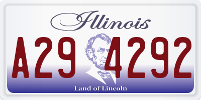 IL license plate A294292