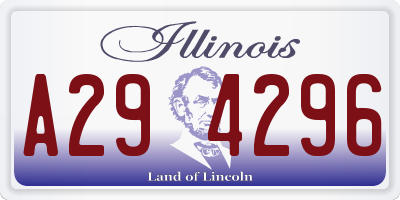 IL license plate A294296