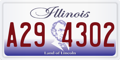 IL license plate A294302