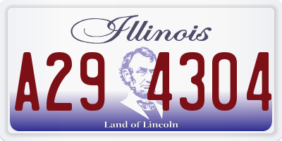 IL license plate A294304