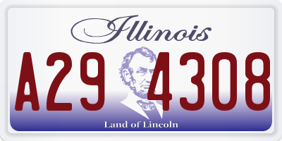 IL license plate A294308
