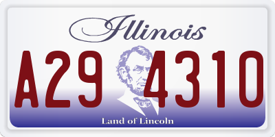 IL license plate A294310