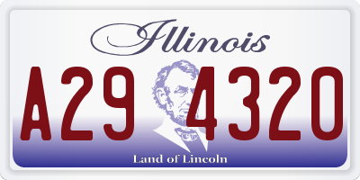 IL license plate A294320