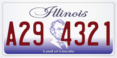 IL license plate A294321
