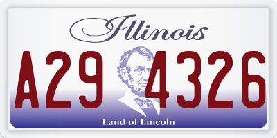 IL license plate A294326