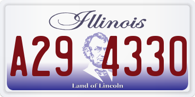 IL license plate A294330