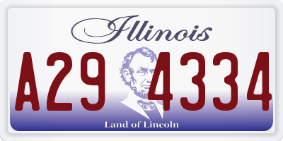 IL license plate A294334
