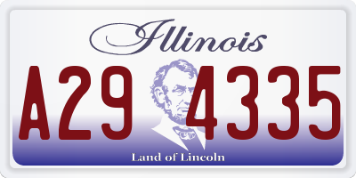 IL license plate A294335