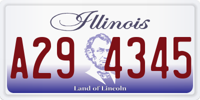 IL license plate A294345