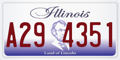 IL license plate A294351