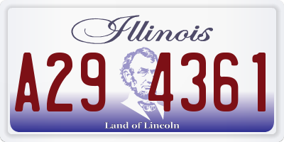 IL license plate A294361