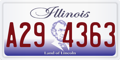 IL license plate A294363