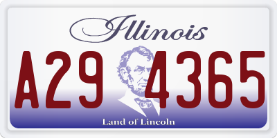 IL license plate A294365