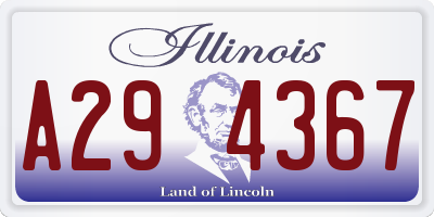 IL license plate A294367