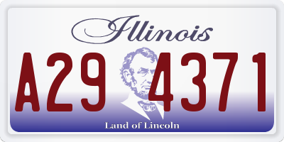 IL license plate A294371