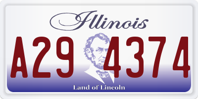 IL license plate A294374
