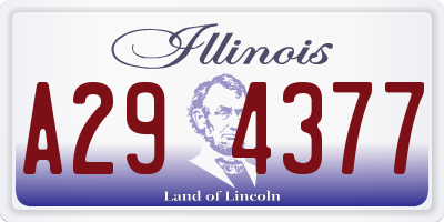 IL license plate A294377