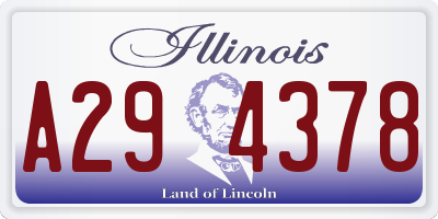 IL license plate A294378