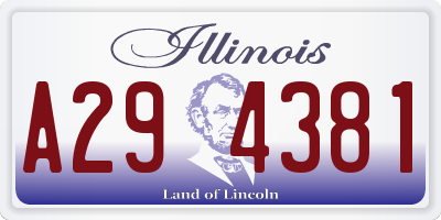 IL license plate A294381