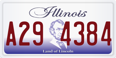 IL license plate A294384