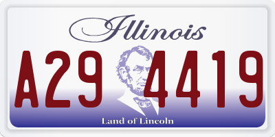IL license plate A294419