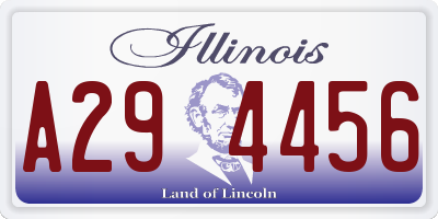 IL license plate A294456