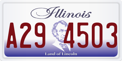 IL license plate A294503