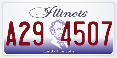 IL license plate A294507