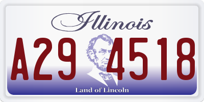 IL license plate A294518